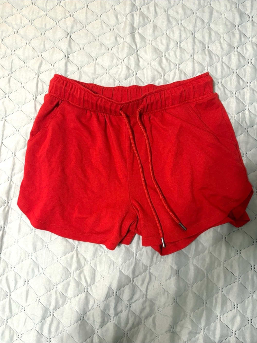 Ideology Red Elastic Waist Athletic Shorts